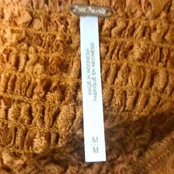 Free People Hailee copper lace short puff sleeve mini dress (M) - Picture 13 of 13